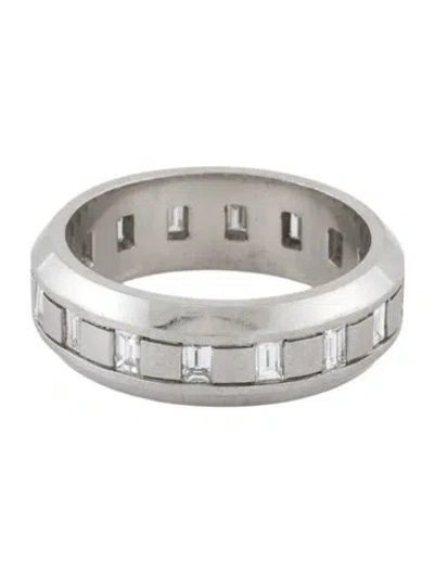 Pre-owned Ring Platinum 1.54ct Diamond Eternity Band In Multicolor