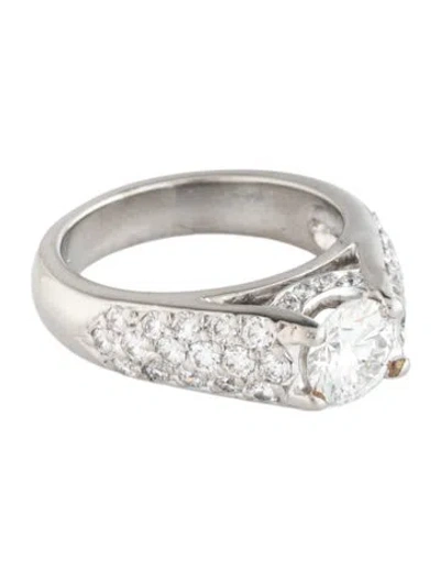 Pre-owned Ring Platinum 1.71ctw Diamond Engagement  In Multicolor