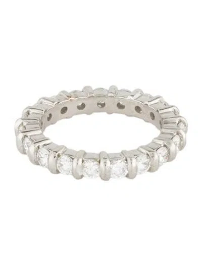 Pre-owned Ring Platinum 1.71ctw Diamond Eternity Band In Multi