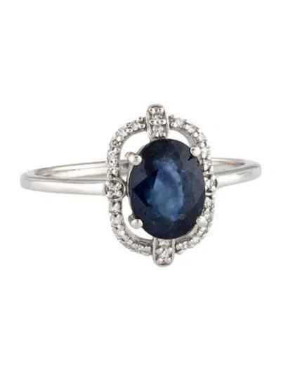 Pre-owned Ring Platinum 1.73ct Sapphire & Diamond Cocktail  In Multicolor