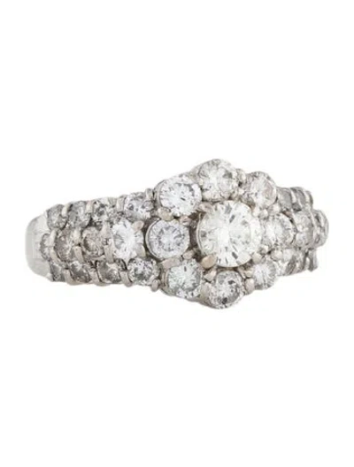 Pre-owned Ring Platinum 1.75ctw Diamond Cocktail  In Multi