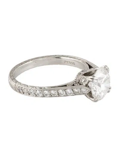 Pre-owned Ring Platinum 1.87ctw Diamond Engagement  In Multi