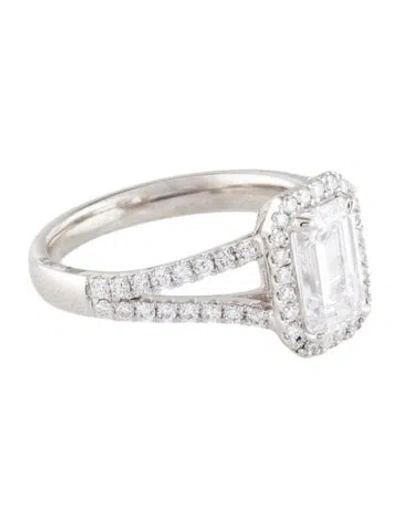 Pre-owned Ring Platinum 1.96ctw Lab-grown Diamond Engagement  In Multi