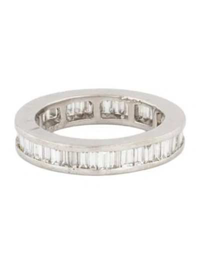 Pre-owned Ring Platinum 2.00ctw Diamond Eternity Band  In Multi