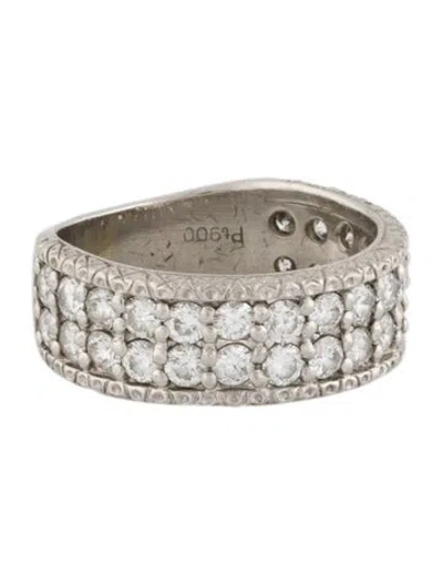 Pre-owned Ring Platinum 2.08ctw Diamond Band In Multi