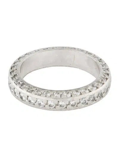 Pre-owned Ring Platinum 2.10ctw Diamond Band In Silver