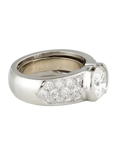 Pre-owned Ring Platinum 2.11ct Diamond Engagement  In Multi