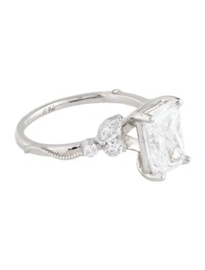 Pre-owned Ring Platinum 2.28ct Lab-grown Diamond Engagement  In Multi