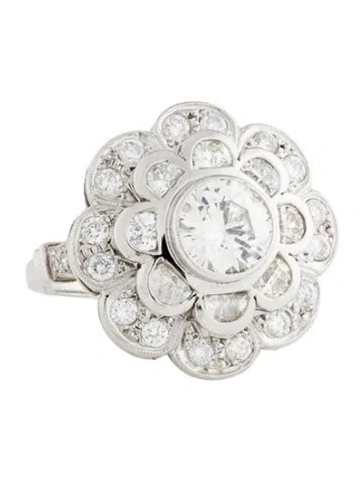 Pre-owned Ring Platinum 2.39ctw Diamond Cocktail  In Multi