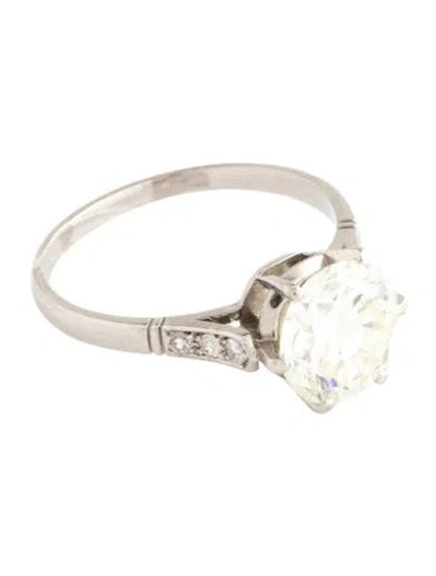 Pre-owned Ring Platinum 2.49ct Diamond Engagement  In Multi