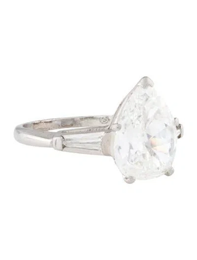 Pre-owned Ring Platinum 2.73ct Diamond Engagement  In Multi