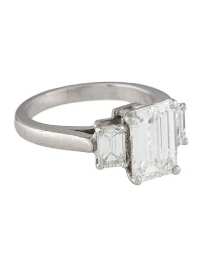 Pre-owned Ring Platinum 2.85ctw Diamond Cocktail  In Multi