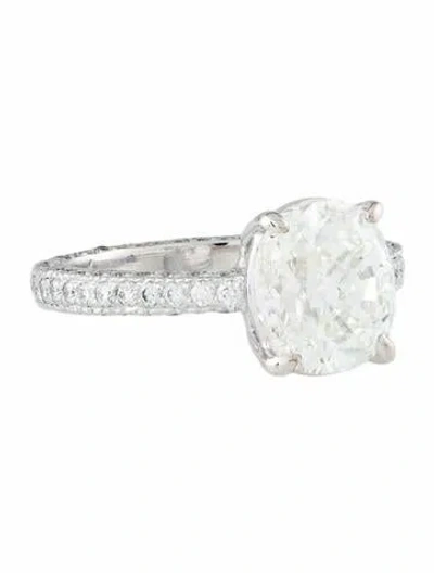 Pre-owned Ring Platinum 3.03ct Diamond Engagement  In Multi