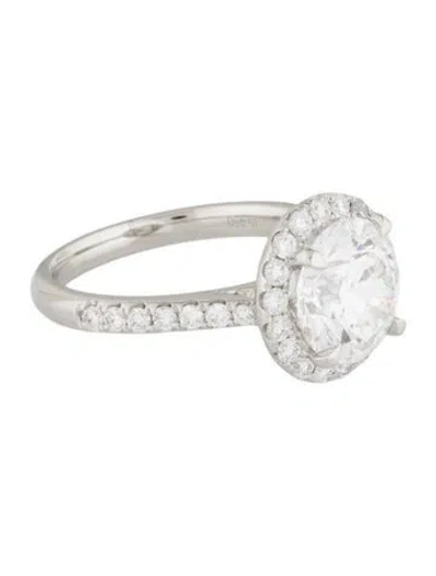 Pre-owned Ring Platinum 3.09ct Lab-grown Diamond Engagement  In Multi