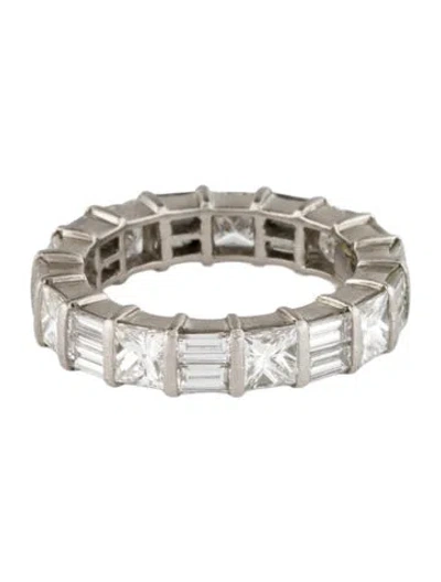 Pre-owned Ring Platinum 3.25ctw Diamond Eternity Band In Multi
