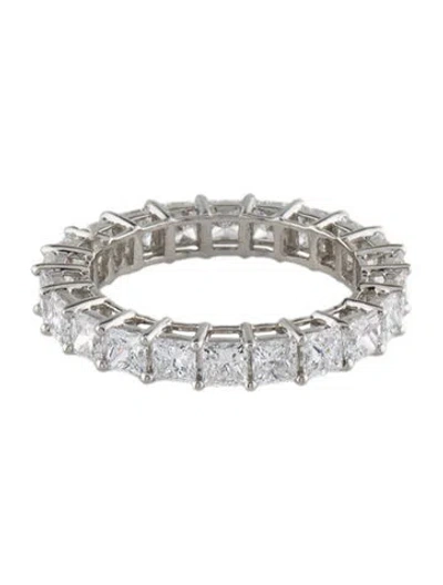 Pre-owned Ring Platinum 3.38ctw Lab-grown Diamond Eternity Band In Multi