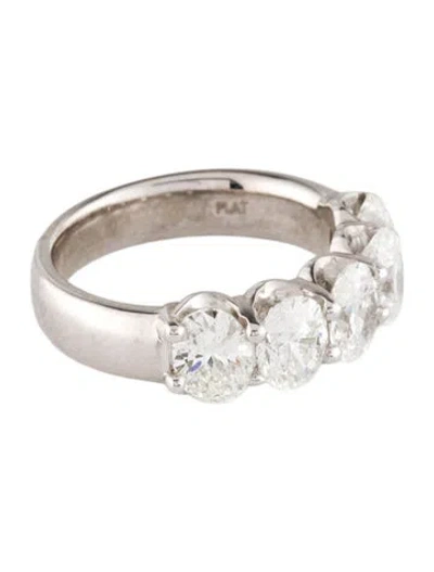 Pre-owned Ring Platinum 3.47ctw Lab-grown Diamond Band In Multi