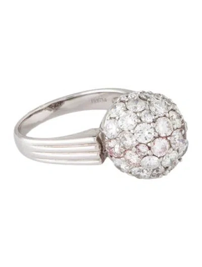 Pre-owned Ring Platinum 3.52ctw Diamond Cocktail  In Multi