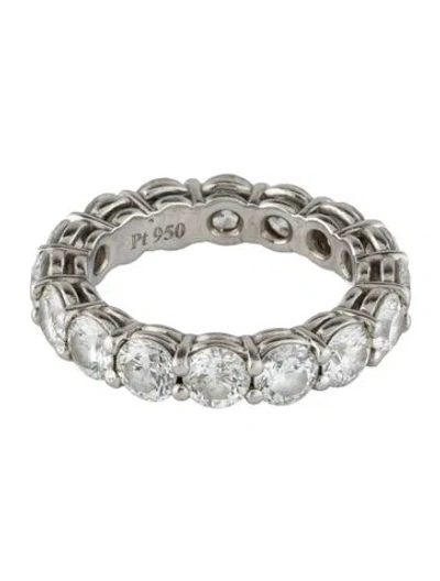 Pre-owned Ring Platinum 4.00ctw Diamond Eternity Band In Multi