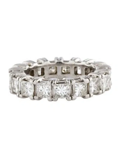 Pre-owned Ring Platinum 4.46ctw Diamond Eternity Band In Multi