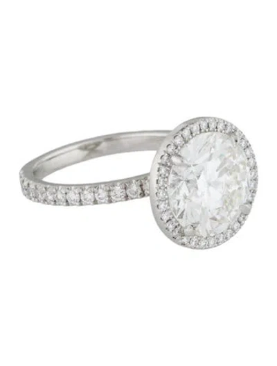 Pre-owned Ring Platinum 4.77ct Lab-grown Diamond Engagement  In Multi