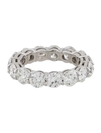 Pre-owned Ring Platinum 4.84ctw Diamond Eternity  In Multicolor