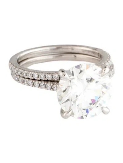 Pre-owned Ring Platinum 5.00ct Lab-grown Diamond Wedding Set In Multicolor