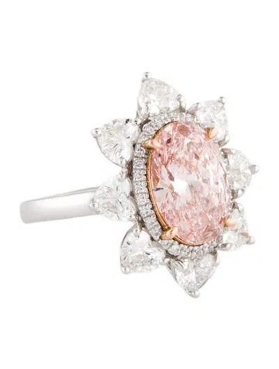 Pre-owned Ring Platinum 5.09ctw Lab-grown Diamond Cocktail  In Multi