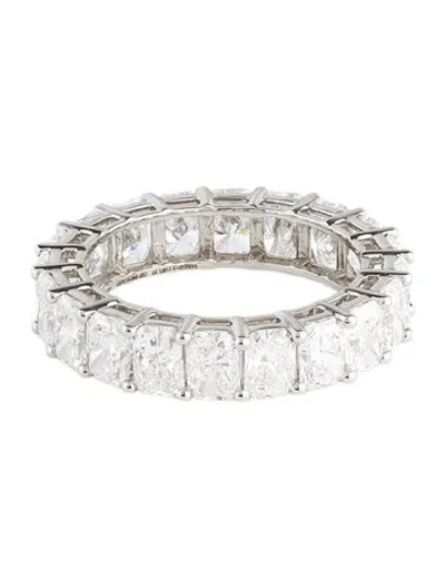 Pre-owned Ring Platinum 5.49ctw Lab-grown Diamond Eternity Band  In Multi