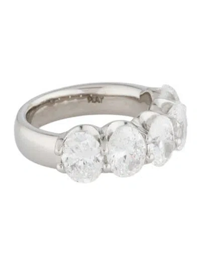 Pre-owned Ring Platinum 5.52ctw Lab-grown Diamond Band In Multi