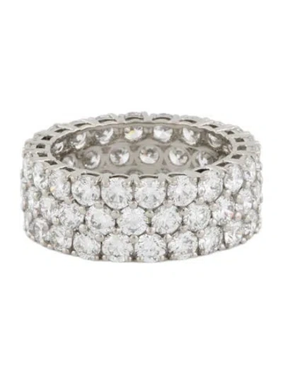 Pre-owned Ring Platinum 6.60ctw Lab-grown Diamond Eternity  In Multi