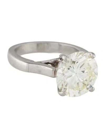 Pre-owned Ring Platinum 7.16ct Diamond Engagement  In Multi