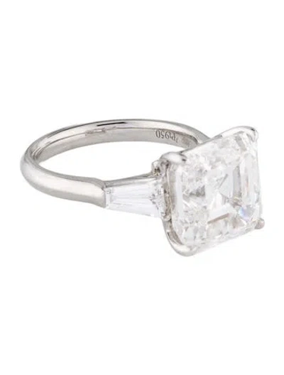 Pre-owned Ring Platinum 8.19ct Lab-grown Diamond Engagement  In Multi