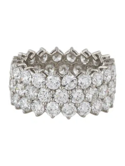 Pre-owned Ring Platinum 8.40ctw Lab-grown Diamond Eternity  In Multi