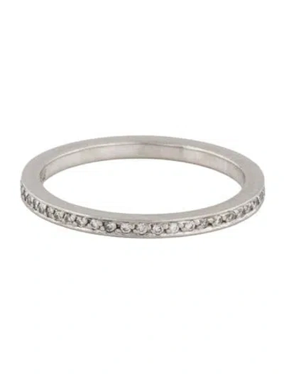 Pre-owned Ring Platinum & Diamond Eternity Band  In Multi