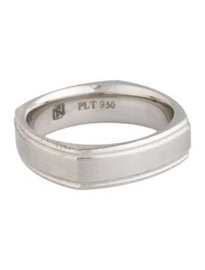 Pre-owned Ring Platinum Band In Multicolor