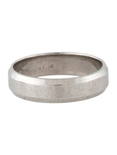 Pre-owned Ring Platinum Band In Multicolor