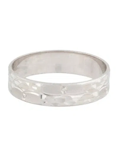 Pre-owned Ring Platinum Carved Band  In Multi