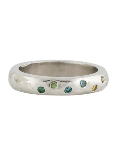 Pre-owned Ring Platinum Diamond Band In Multi