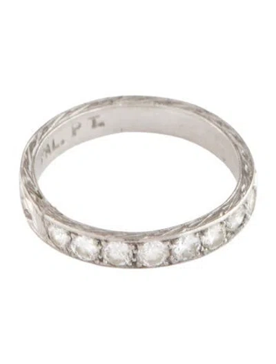 Pre-owned Ring Platinum Diamond Band In Multi