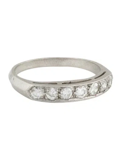 Pre-owned Ring Platinum Diamond Band In Multi