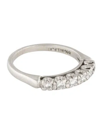 Pre-owned Ring Platinum Diamond Band In Multicolor