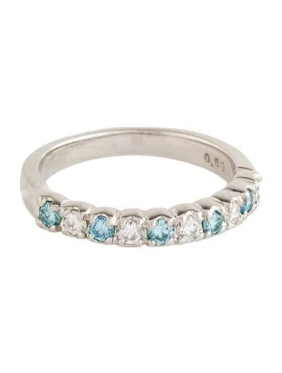 Pre-owned Ring Platinum Diamond Band In Multicolor
