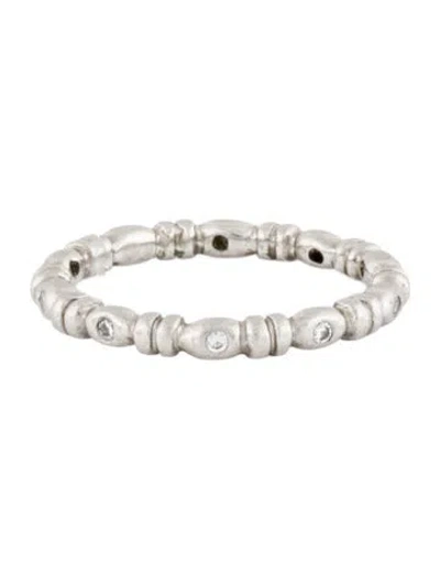 Pre-owned Ring Platinum Diamond Band  In Multi