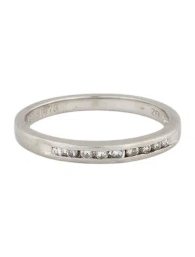 Pre-owned Ring Platinum Diamond Band  In Multi