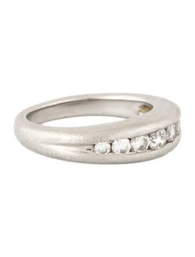Pre-owned Ring Platinum Diamond Band  In Multicolor
