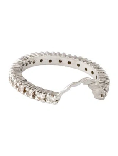 Pre-owned Ring Platinum Diamond Band  In Multicolor