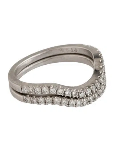 Pre-owned Ring Platinum Diamond Band Set In Multicolor