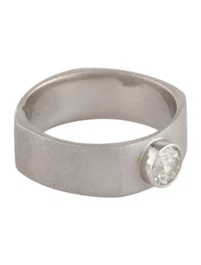 Pre-owned Ring Platinum Diamond Cocktail  In Multi