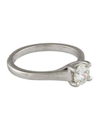 Pre-owned Ring Platinum Diamond Engagement  In Multi